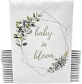 Baby in Bloom Seed Packet Favors Pre Filled with Wildflower Seeds -Baby Shower Party Favors for Guests, Thank You Gift or Present for Girl or Boy -Sage Green, White Floral Decorations -Bulk Pack of 20