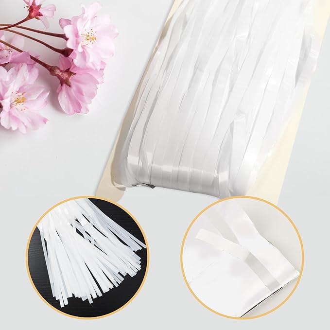 12 Pack White Foil Curtain Backdrop 3.2ft x 6.6ft Metallic Tinsel Fringe Backdrop Curtains Streamer Photo Booth Backdrop for Birthday Engagement Bachelorette Christmas Holiday Party Decorations