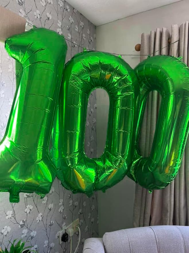 Dark Green Number 0 Balloon 40 Inch, 0 Balloon Number for 10th 20th 30th 40th 50th 60th Birthday Decorations, Dark Green Party Supplies