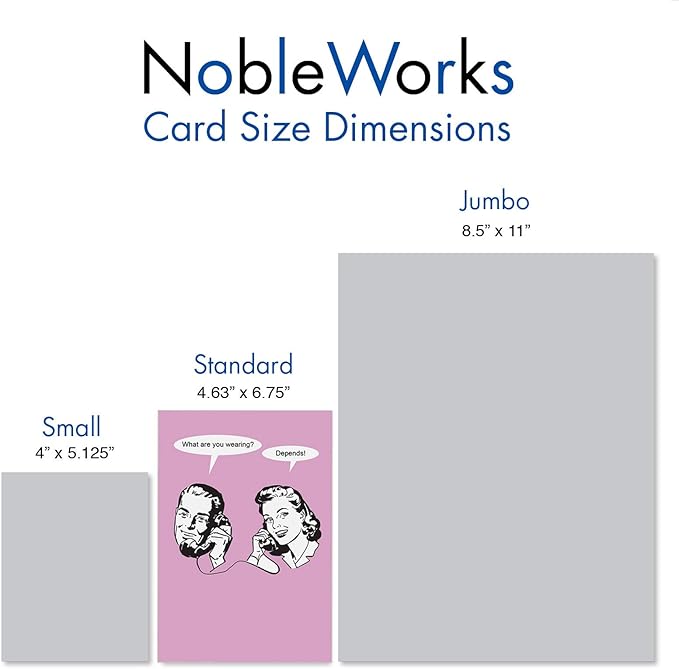 NobleWorks - 1 Hilarious Happy Birthday Card - Funny Retro Spouse Humor, Celebrate Birthdays - It Depends C3295BDG
