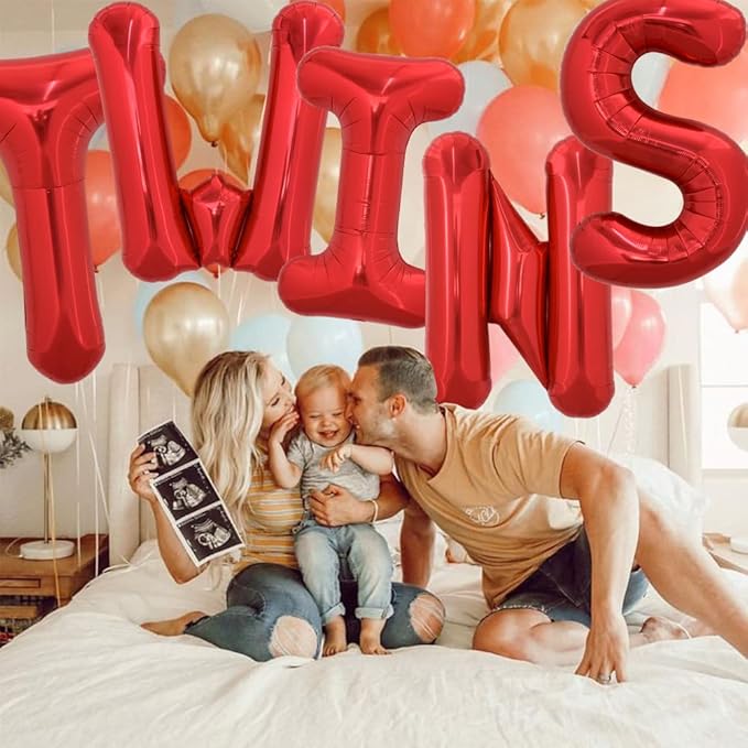 TONIFUL 40 Inch Large Bright Red Letter Balloons A-Z, Giant Jumbo Helium Foil Mylar Big Letter W Balloons for Birthday Party Anniversary Wedding Decorations