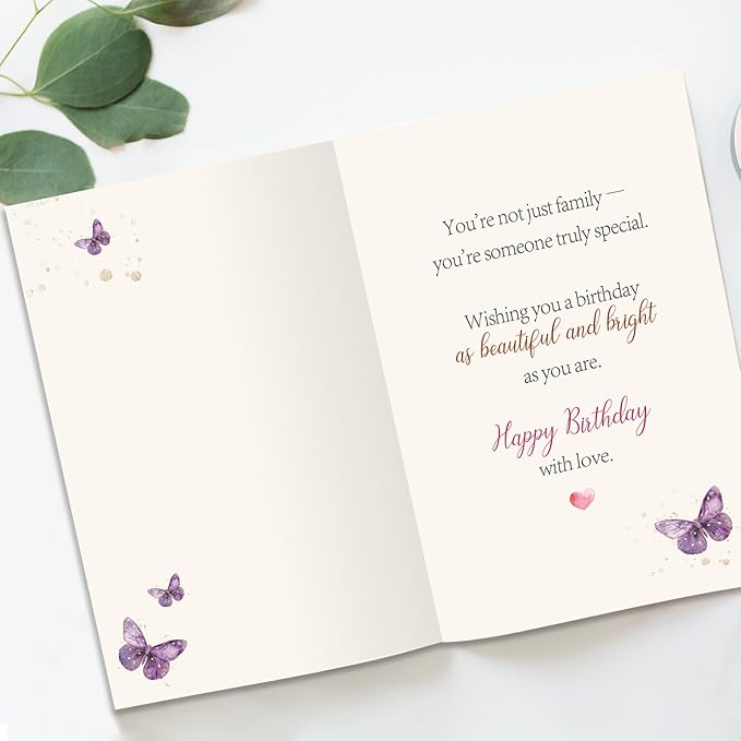Funny Birthday Card for Daughter-in-Law, Wonderful Yet Heartfelt Greetings from Mother-in-Law-8x5.3 Inches, Double-Sided