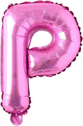 16" inch Single Rose Red Alphabet Letter number Balloons Aluminum Hanging Foil Film Balloon Wedding Birthday party decoration banner Air Mylar Balloons (16 inch Rose Red P)