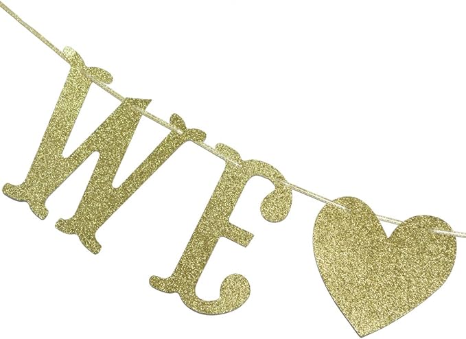 Qttier We Still Do Banner for Wedding Anniversary Party Decorations Sign Photo Prop (Gold)
