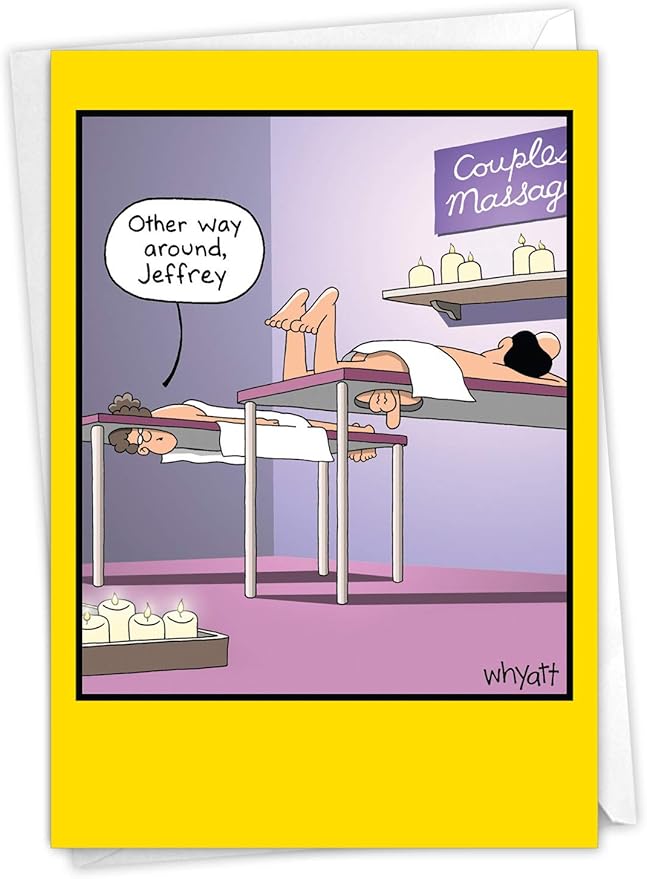 NobleWorks Humorous Birthday Greeting Card with 5 x 7 Inch Envelope (1 Card) Bday Other Way Around Tim Whyatt Birthday Cartoons 8405Z