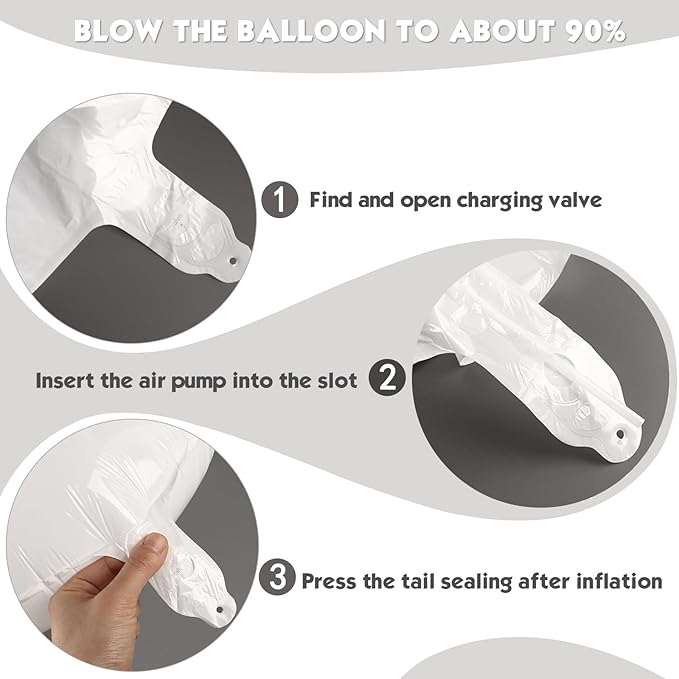 40 Inch White Number 6 Balloon, Giant 6 Number Balloons for 6th Birthday Decorations, Party Supplies for Baby Boy Girl, White Party Decor
