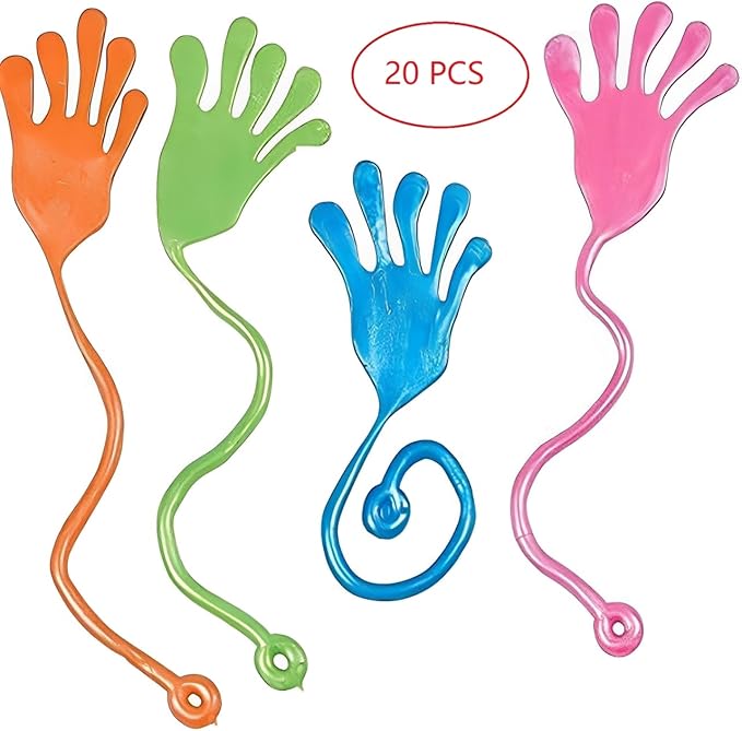 Tuko 40 PCS Sticky Hands, Sticky Finger, Kids' Party Favor Sets, Fun Toys, Halloween Party Favors, Wacky Fun Stretchy Sticky Hands, Party Favors, Birthday Parties, Toys for Sensory Kids,40PCS