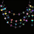 52 Feet Star Garland Banner Decorations for Party,Gold Star Hanging Bunting Banner Hanging Glitter Stars Garland Christmas Birthday Decorations (4 Pack Heart)
