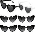 6 Pack Bachelorette Sunglasses Heart Shaped Sunglasses Vintage Heart Glasses for Women Wedding Party Decor