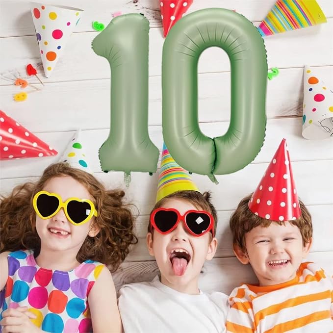 Number 1 Balloon, Large number balloons 40 inch Decor, 1st Birthday Party Decorations, Sage Green