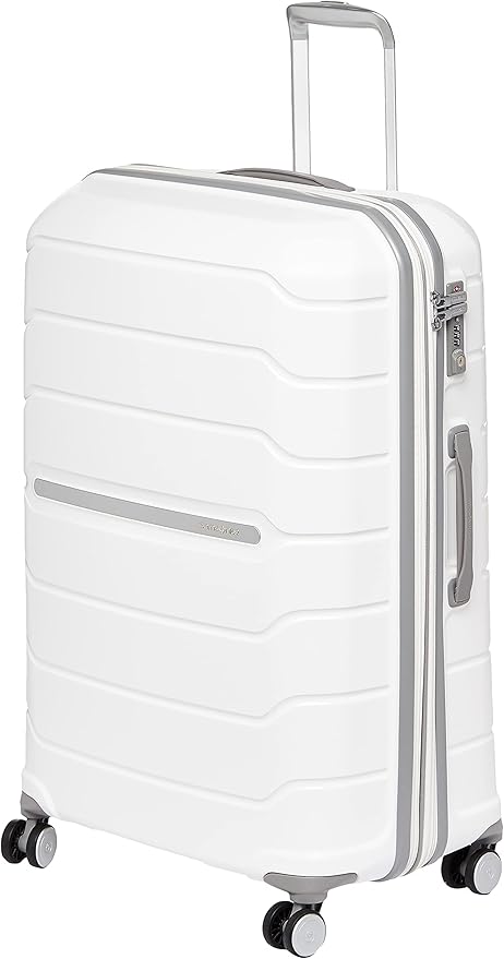 Samsonite Freeform 2-Piece Luggage Set - Carry-On & Large Checked Luggage with Dual Spinner Wheels - Durable Polypropylene Hardshell - TSA Lock, Airline-Approved - Expandable Hard Shell - White