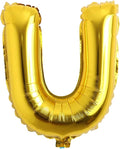 16" Alphabet Letter and Number Balloons Set Package, Aluminum Hanging Foil Film banner Mylar Balloon for Birthday Party Decoration Custom Word (A-Z, 0-9 Gold) (16 inch U Gold)