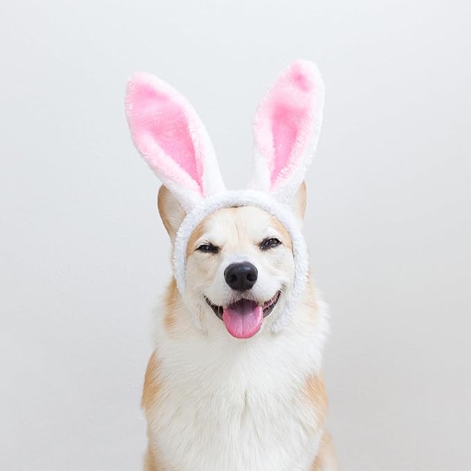 12Pcs Bunny Ears Headbands Plush Cute Rabbit Ear Hairbands Bunny Easter Halloween Costume Party Favors
