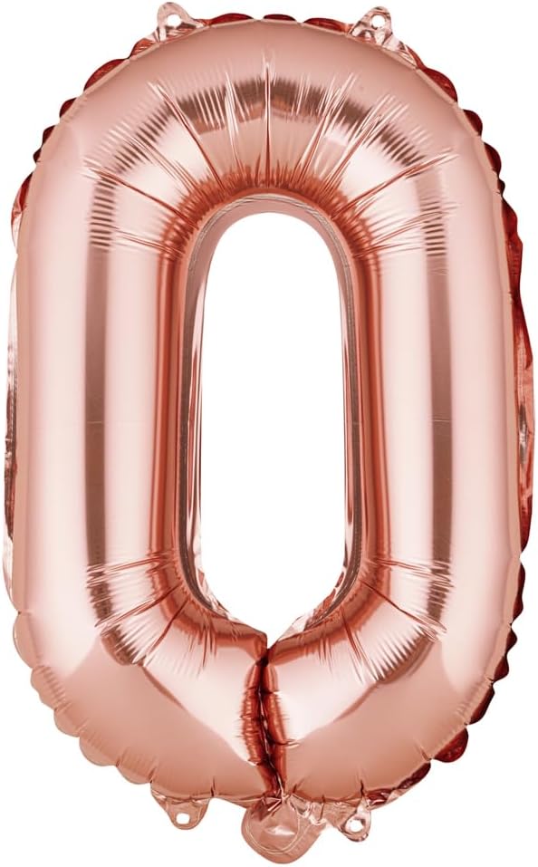 Restaurantware Balloonify 16 Inch Letter Balloon 1 Alphabet Party Balloon - Letter O Self-Sealing Rose Gold Foil Mylar Balloon Hanging Film Decoration For Birthday Wedding Or Graduation