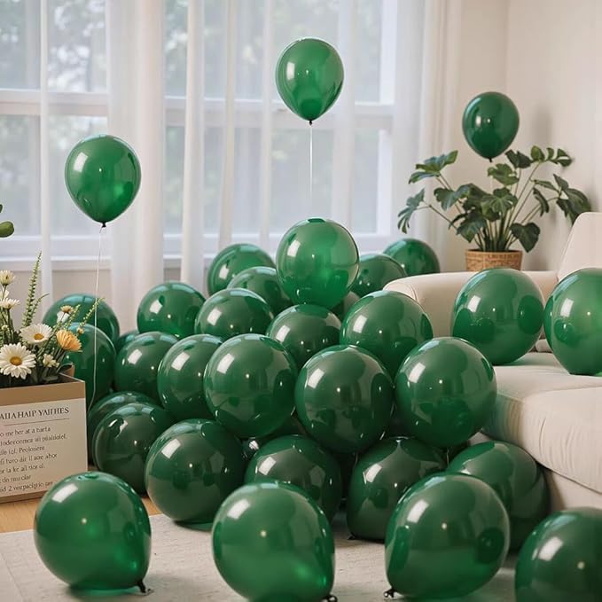 400 Pcs Green Balloons 12 Inch Dark Green Bulk Latex Balloon for Birthdays Weddings Party Decorations