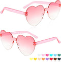 Heart Sunglasses 2 Pairs Heart Shaped Sunglasses Womens Heart Glasses Rave Sunglasses for Women Party Favors