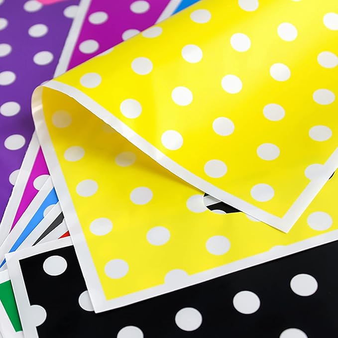 25 Pcs Kids Party Favors - Birthday Candy Bags, Polka Dot Pattern (5 Colors)
