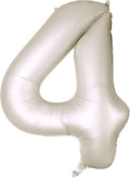Number 4 Balloons White Sand Four Balloon for 4 Year Old Birthday Decorations 40 Inches Cream White Large Numbers 4th Birthday Party Nude Ballons Beige 4 Digital Neutral Balloon Pearl White 4