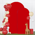 Wedding Arch Covers Set of 2 Red Arch Cover 6FT 7.2FT Spandex Arch Cover for Metal Frame Stand Balloon Arched Stand Cover Round Top Arch Covers for Wedding Birthday Party Decorations