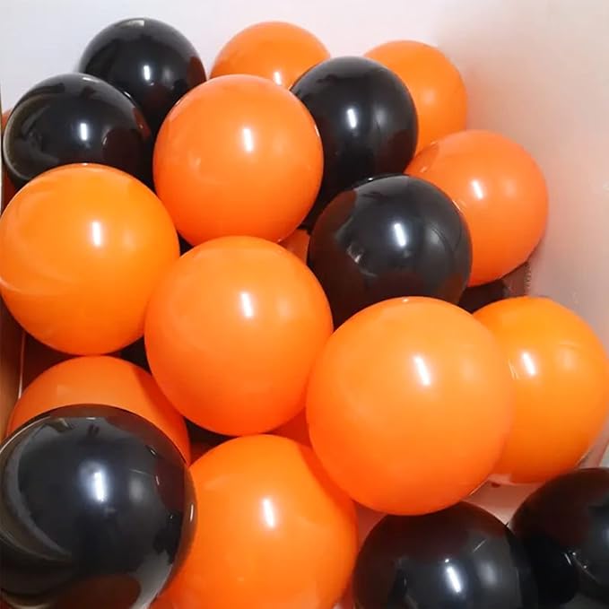Orange Balloons 100 Pack 12 inch Thicken Latex Halloween Balloons Orange Round Helium Balloon for Halloween Birthday Kids Party Weddings thanksgiving Decorations Supplies