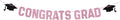 Class of 2025 Graduation Theme Party Decoration Banner, Congrats Grad Banner, Black Glitter Graduation Banner, 2025 Black Congratulations Grad Party Decorations (Pink, Need DIY)