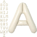 SUWEN 40 Inch Cream Large A Letter Balloons Big Foil Helium Letter Balloons A-Z Jumbo Mylar Happy Birthday Party Decorations for Girl Anniversary Party Supplies