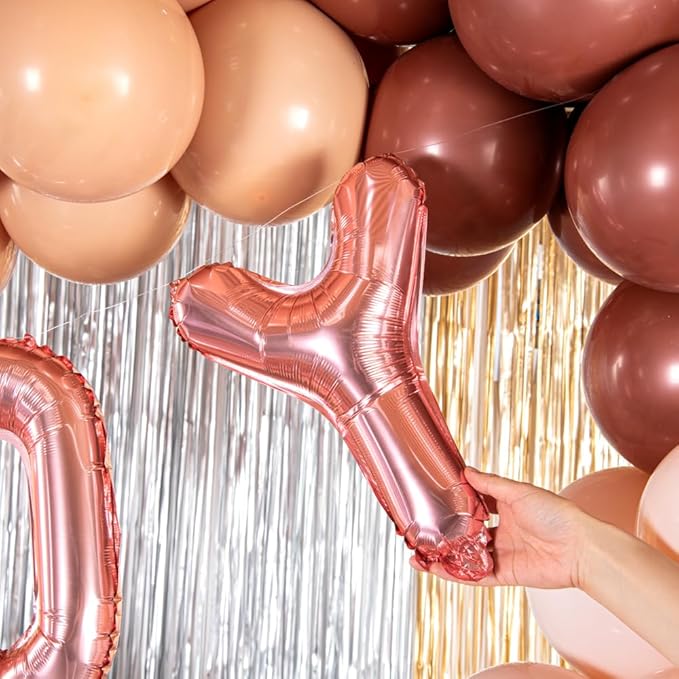 Restaurantware-Balloonify 16 Inch Letter Balloon, 1 Alphabet Party Balloon - Letter Y, Self-Sealing, Rose Gold Foil Mylar Finish, Hanging Loop, Decoration For Birthday, Wedding, Or Graduation