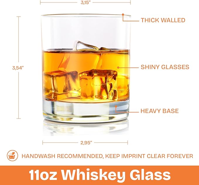 NewEleven Valentines Gifts for Husband from Wife – Husband Birthday Gifts, Wedding Anniversary Present, Unique Husband Birthday Gift Idea, Romantic Gift for Him – Whiskey Glass