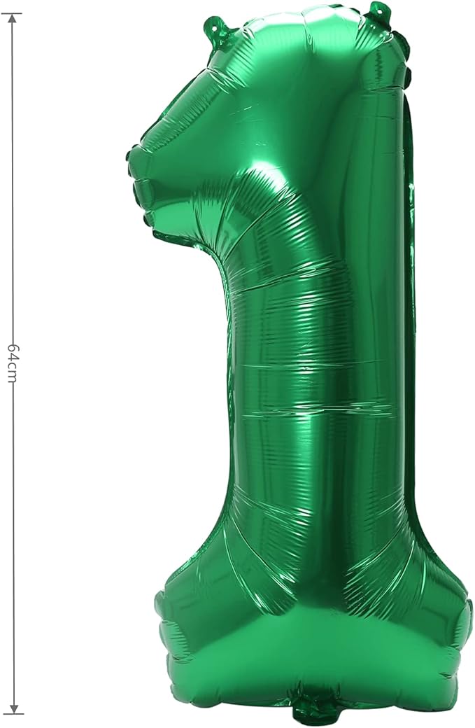 YPSelected 32 Inch Large Foil Helium Number Balloon Birthday Wedding Party 0-9 (Green, 1)