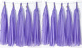 Tissue Paper Tassels Garland Banner Table Decor Party Banner Wedding Birthday Baby Shower Nursery Party Decorations Supplies (20, Purple)