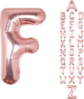 Letter Balloons 40Inch Large Giant big Foil Mylar Rose Gold Balloons F for Birthday Party Decorations