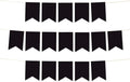 Andaz Press Hanging Pennant Banner with String, Black, 1-Set, 24 Pennants, Approx. 12-Feet Long