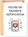 KINGNAME Cute Romantic Notification Card, Tech Love Card for Partner, Funny Phone Message Card for Boyfriend Girlfriend Husband Wife