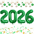 TONIFUL 2026 Graduation Balloons 42Inch Dark Green 2026 Number Balloons Aluminum Foil Mylar Balloons for New Year Eve Graduation Decorations Class of 2026 Anniversary 2026 Grad Party Supplies