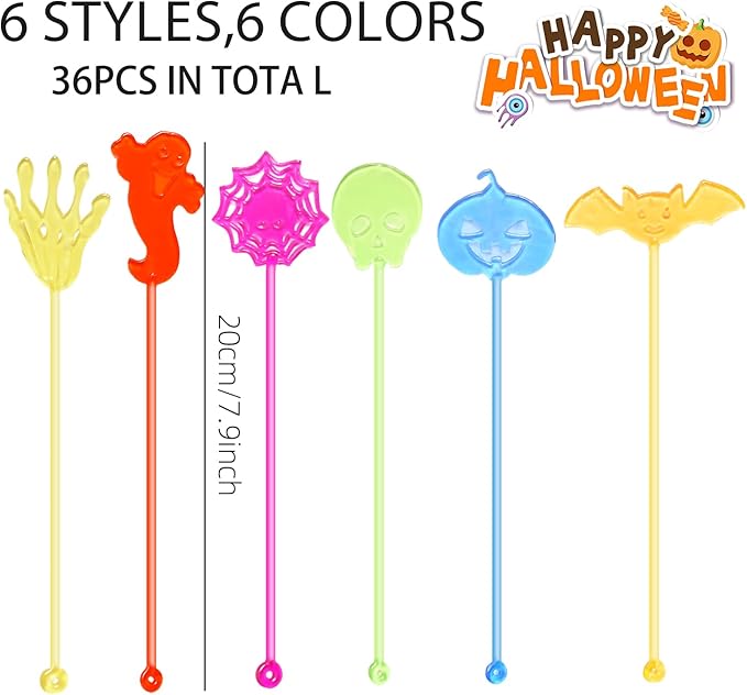 36pcs Halloween Party Favors Sticky Hands, Spider Web Skull Bat Stretchy Sticky Toys For Boys Girls, Birthday Party Supplies, Non Candy Halloween Treats Goodie Bag Stuffers
