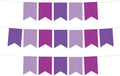 Andaz Press Hanging Pennant Banner with String, Lavender, Amethyst Violet, Royal Purple, 1-Set, 24 Pennants, Approx. 12-Feet Long