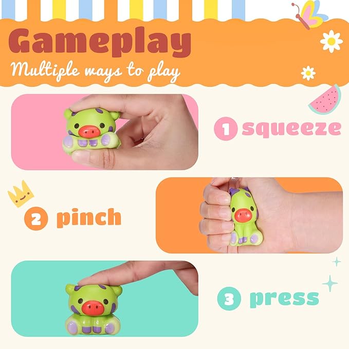 12PCS Party Favors for Kids Toys, Cute Stress Relief Fidget Toys Party Favors for Kids, Bulk Goodie Bag Stuffers Classroom Prizes for Boys Girls
