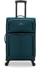 U.S. Traveler Anzio Softside Expandable Luggage with Spinner Wheels, Teal, 26-Inch Medium