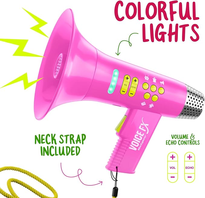 Mini Explorer Voice Changer for Kids for Kids - Voice Changing Device for Boys & Girls Ages 3-8+ Olds Birthday Gifts for 3, 4, 5, 7, 8 Year Old Boy - Toys Gift Ideas for Kid, Toddler (Pink)