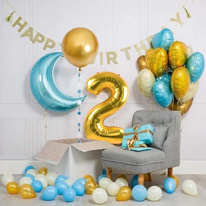 TONIFUL 40 Inch Gold Large Numbers 0-9,Number 1 Digital 1 Helium Balloons,Foil Mylar Big Number Balloons for 2026 Graduation New Year Eve Birthday Party Supplies Decorations