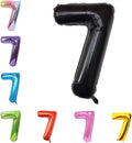 40 Inch Large Foil Helium Number Balloon Birthday Wedding Party 0-9 (Black, 7)