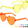 Heart Sunglasses 2 Pairs Heart Shaped Sunglasses Womens Heart Glasses Rave Sunglasses for Women Party Favors