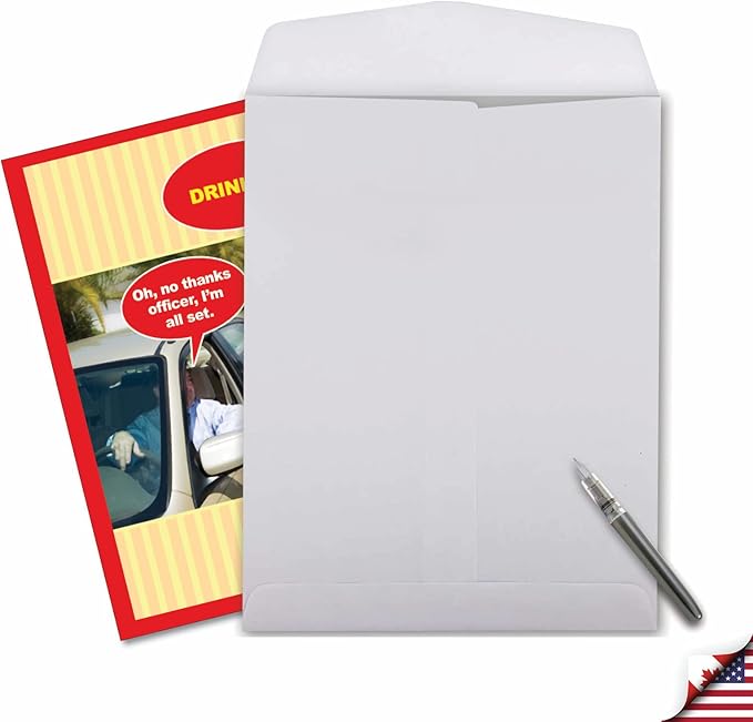 NobleWorks Jumbo Humorous Birthday Greeting Card From Us 8.5 x 11 Inch with Envelope (1 Pack) Big, Jumbo Bday No Thanks Officer J9800BDG-US