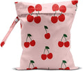 Cherry Wet Bag for Swimsuit Dirty Clothes Yoga Gym Diaper, Wet Dry Bag, Beach Vacation Essential for Travel Poor Bathing Summer Cherry Gifts