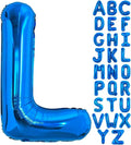 40 Inch Blue Letter L Balloons Alphabet L Letter Balloons Foil Mylar Big Letter Balloons for Birthday Party Anniversary New Year Graduation Wedding Decorations