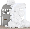 PartyWoo White Balloons 155pcs Different Sizes Pack of 18 12 10 5 Inch Matte White Latex Balloon Arch Kit Garland for Wedding Bridal Graduation Baby Shower Birthday Party Decorations White-Y13