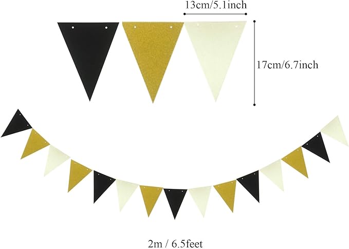 ZERODECO Graduation Decorations, Black and Gold We Are So Proud Of You Banner Paper Pompom Fan Hanging Swirls Graduation Confetti Paper Garland Party Balloons for Grad Party Decoration Supplies