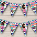 Nostalgia 90'S Theme Electronics Photo Personalized Birthday Party Bunting - Hanging Party Decoration - Birthday Party Banner Garland | Decorative Party Supplies