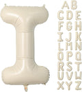 Cream I Letter Balloons,40 Inch Letter I Balloon Beige,Helium Custom Letter Balloon for Birthday Anniversary Party Decorations