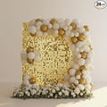 Light Gold Shimmer Wall Backdrop 24 Panels Cover 6 x 4 Ft, Photo Backdrops for Wedding,Anniversary,Birthday,Party Decoration